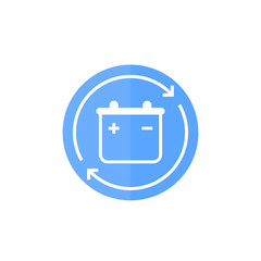 recharging battery, accumulator vector icon