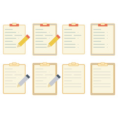set of flat document icons for web design 