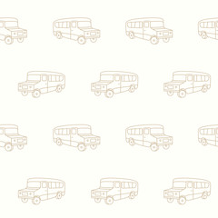 Wrapping paper - Seamless pattern of School Bus for vector graphic design