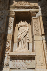 Episteme, knowledge Statue in Ephesus Ancient City, Selcuk Town, Izmir, Turkey
