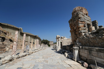 Fototapeta na wymiar Ephesus Ancient City in Selcuk Town, Izmir, Turkey