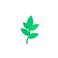 Obraz premium green plant vector icon