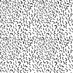 Fototapeta premium Abstract black and white monochrome ink stroke seamless pattern texture background vector