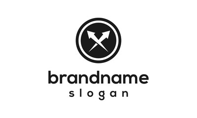 Modern financial logo design vector