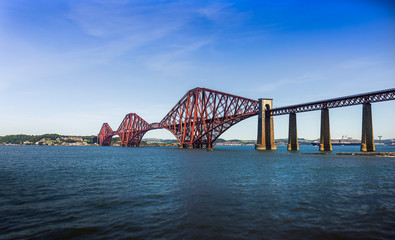 Landscape shot of The Forth Rail Bridge Edinburgh