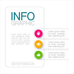 Vector infographic template with 3 steps or options. Data presentation, business concept design for web, brochure, 