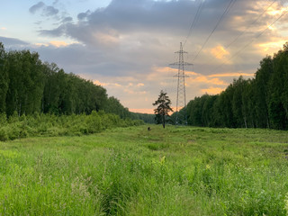 power line in the mountains