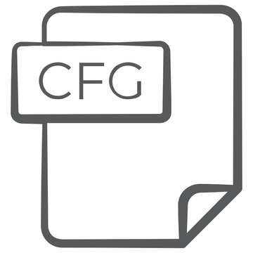 
Editable vector design of cfg file icon
