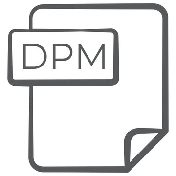 
Modern style icon of dpm file, information file 
