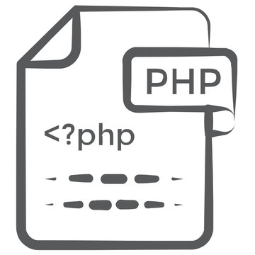
A programming file vector, php file in editable style  
