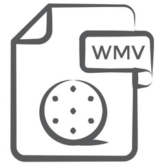 
Linear vector of wmv file, trendy icon of file extension 
