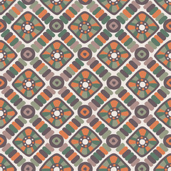 Ethnic African mosaic seamless pattern 