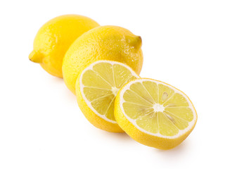 Lemon isolated on white background.