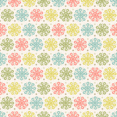Mandala ethnic seamless pattern on white background. African, Arabian, Indian, ottoman, Moroccan motifs