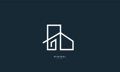 a line art icon logo a modern stylish house, home	
