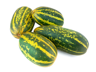 Indian farm-fresh sweet melon on isolated white background