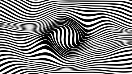 Optical illusion vector geometric illusion. Distorted line illusions of move. Paradox vector EPS 10.