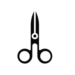 Surgical Medical Scissors Symbol Glyph Black and White Line Icon Vector illustration