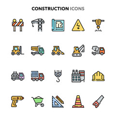 Constructions Icon Set. Linelo Color Series.