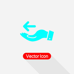 Arrow On Hand Icon Vector Illustration Eps10