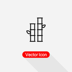 Bamboo Icon, Nature Plant Icon Vector Illustration Eps10