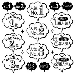 Ranking and Popular Item Badge Set