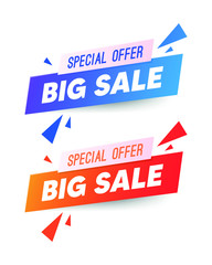 Sale banner template design, Super Sale, end of season special offer banner. Vector illustration