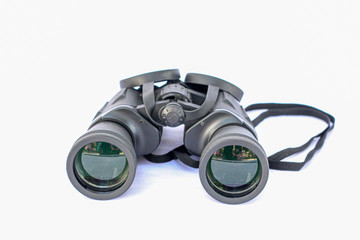 binoculars on white background