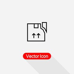 Broken Box Icon vector illustration Eps10