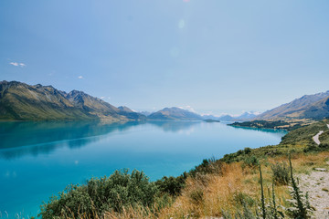 Obraz premium New Zealand Lake and Mountains