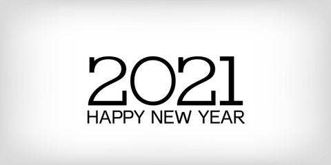 Black and White 2021 Border Graphic 2021 Icon Texture. Happy New Year 