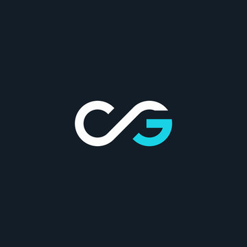initial logo CG infinity geometric