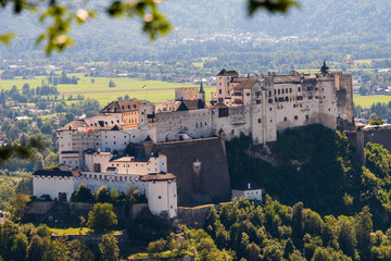 Festung Hohensalzburg in Salzburg Österreich vom Kapuzinerberg