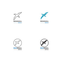 Seagull  Bird logo icon  vector designs