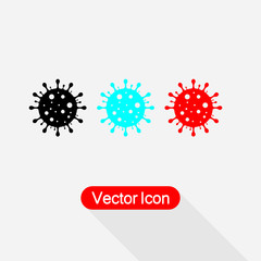 Coronavirus Bacteria Cell Icon, Bacteria Icon Vector Illustration Eps10