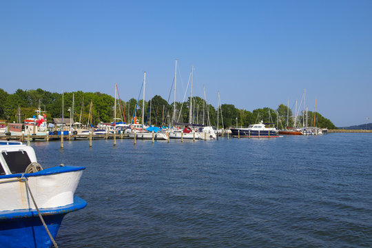 A fishing boat in the port of lauterbach at the island Rügen, Baltic Sea - Germany