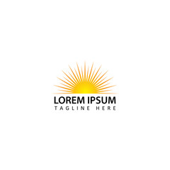 Obraz premium sun, sunrise, sunset logo template design vector