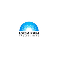 sun, sunrise, sunset logo template design vector