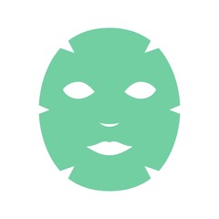 Facial mask design on white background