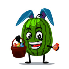 Vector illustration of watermelon mascot or character