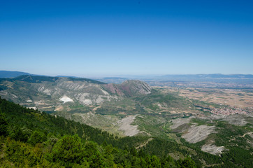 Fototapeta na wymiar Mountain landscape from the top