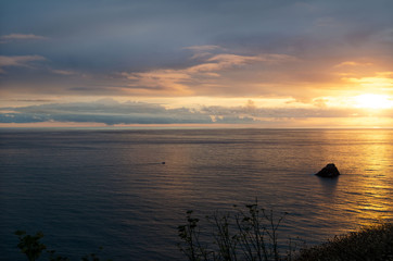 Fototapeta na wymiar Seascape in the atlantic coast from Finisterre.