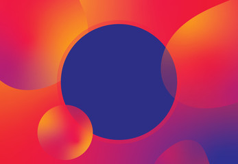 Gradient fluid background design with dark blue title space. Colorful shapes design.