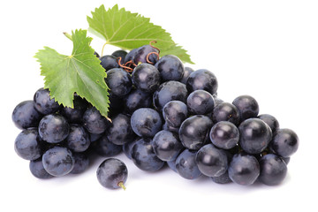 Grapes on a white background