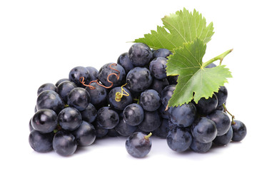 Grapes on a white background