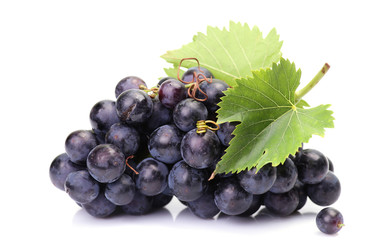 Grapes on a white background