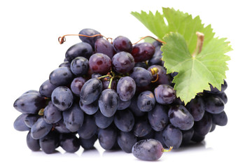 Grapes on a white background