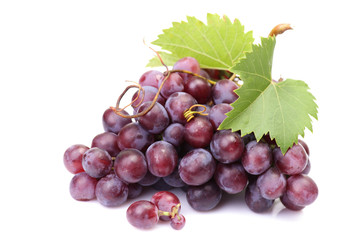 Grapes on a white background