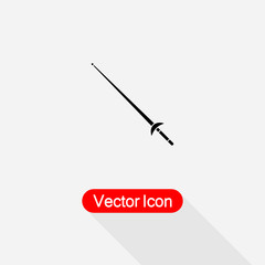 Fencing Sport Icon, Fencing Sword Icon, Cross Rapiers Icon vector illustration eps 10