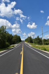 The asplasté road in Buckland, Quebec